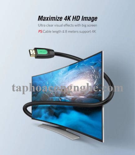 Ugreen 40463 3M màu Đen Cáp tín hiệu HDMI chuẩn 1.4 hỗ trợ phân giải 4K * 2K HD101 30040463